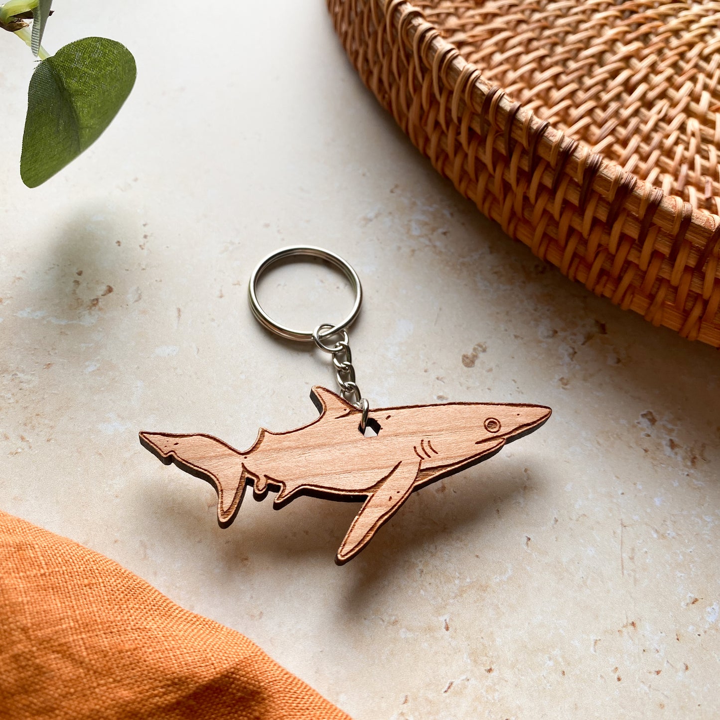 Shark Wooden Keyring