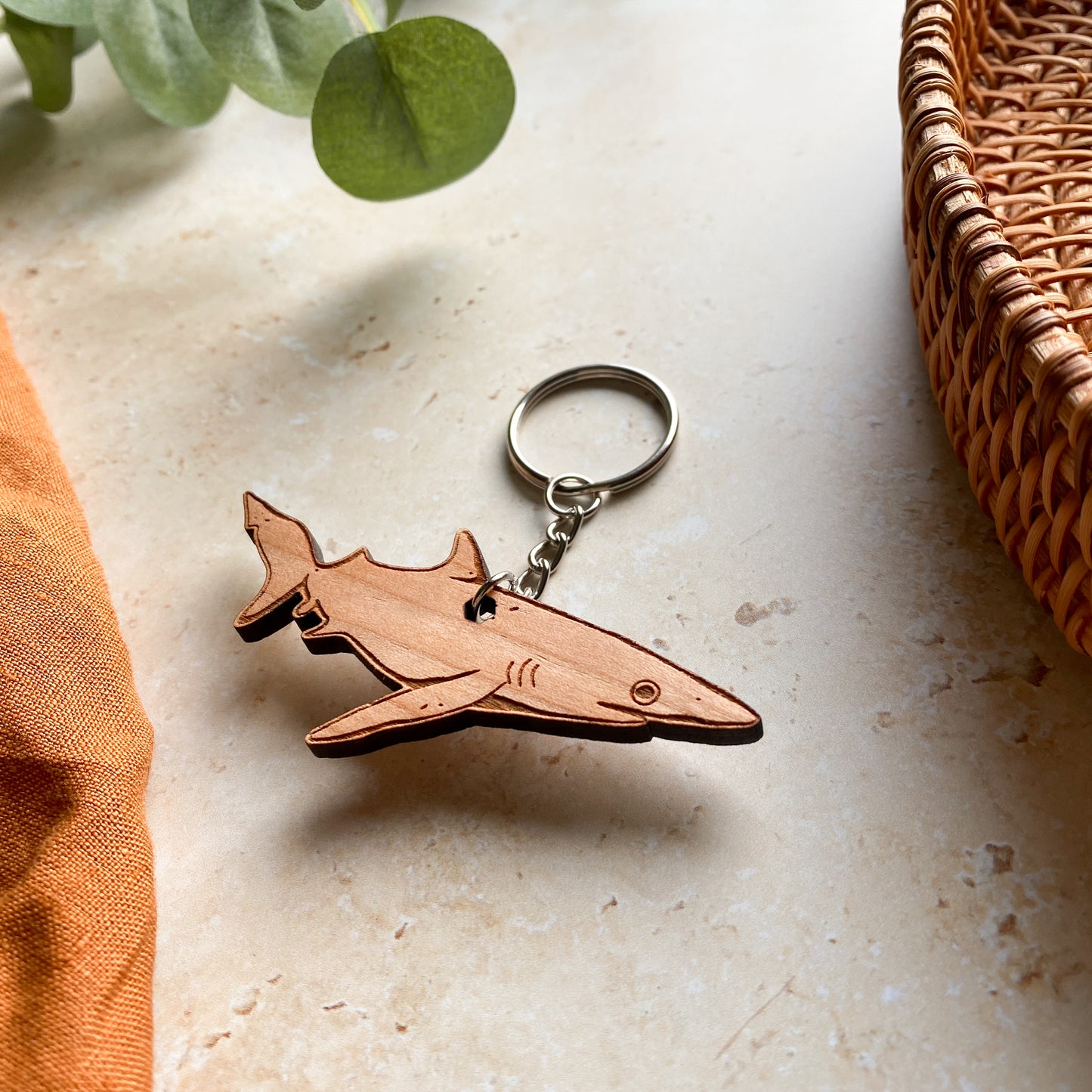 Shark Wooden Keyring