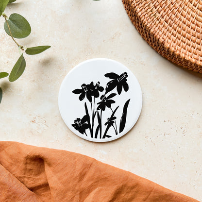 Daffodils Ceramic Coaster