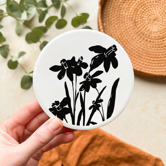 Daffodils Ceramic Coaster