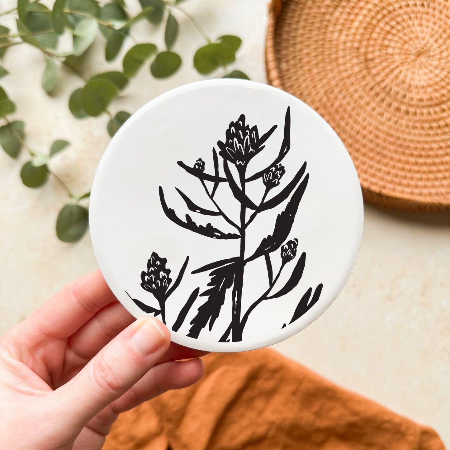 Thistle Ceramic Coaster