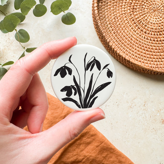 Snowdrops Ceramic Magnet