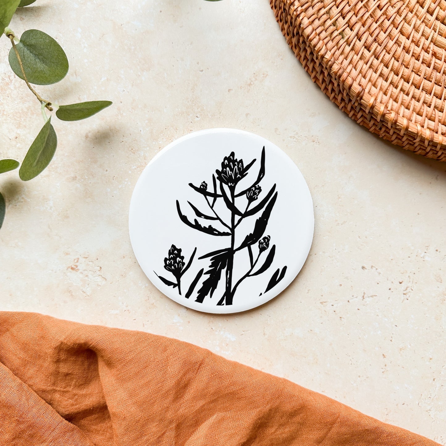 Thistle Ceramic Coaster
