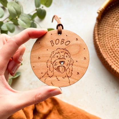 Custom Pet Wooden Christmas Bauble