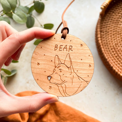 Custom Pet Wooden Christmas Bauble