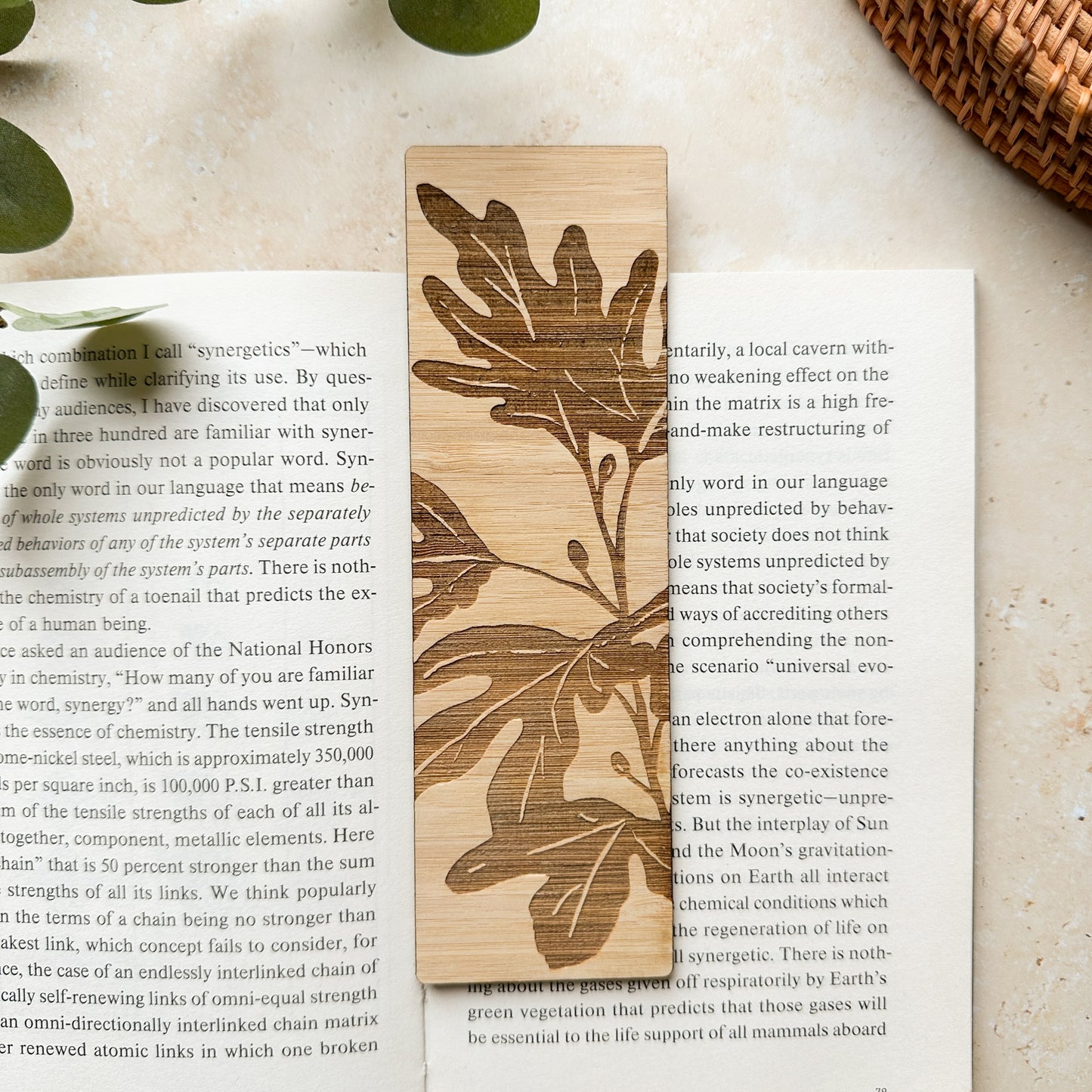 Fig Tree Wooden Bookmark