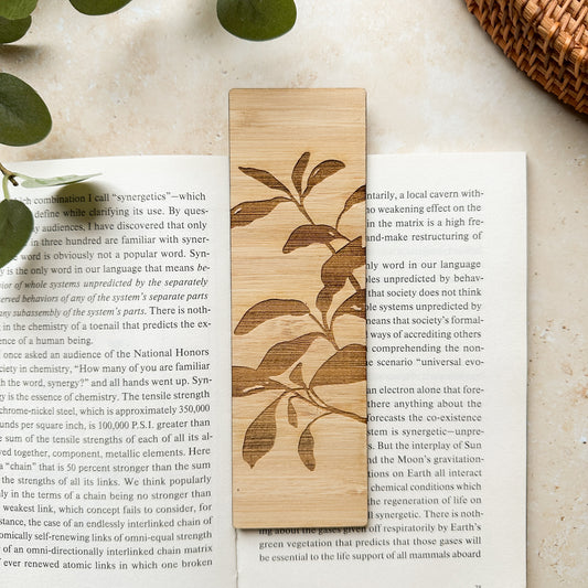 Botanical Wooden Bookmark