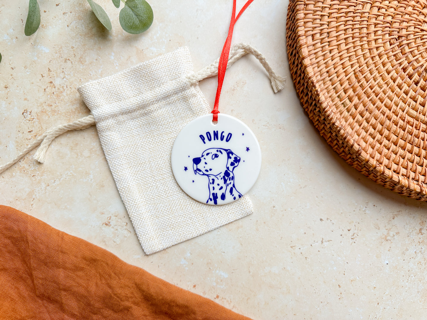 Personalised Dog Breed Ceramic Christmas Bauble