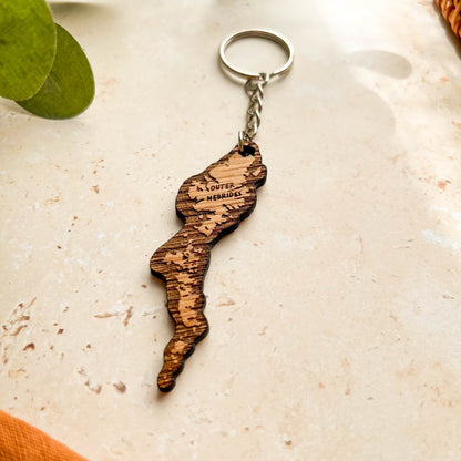 Outer Hebrides Wooden Keyring