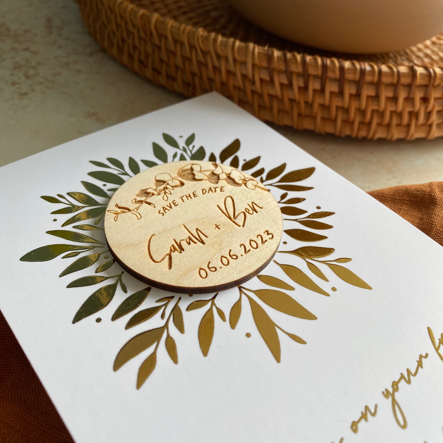 Eucalyptus Save The Date Magnet