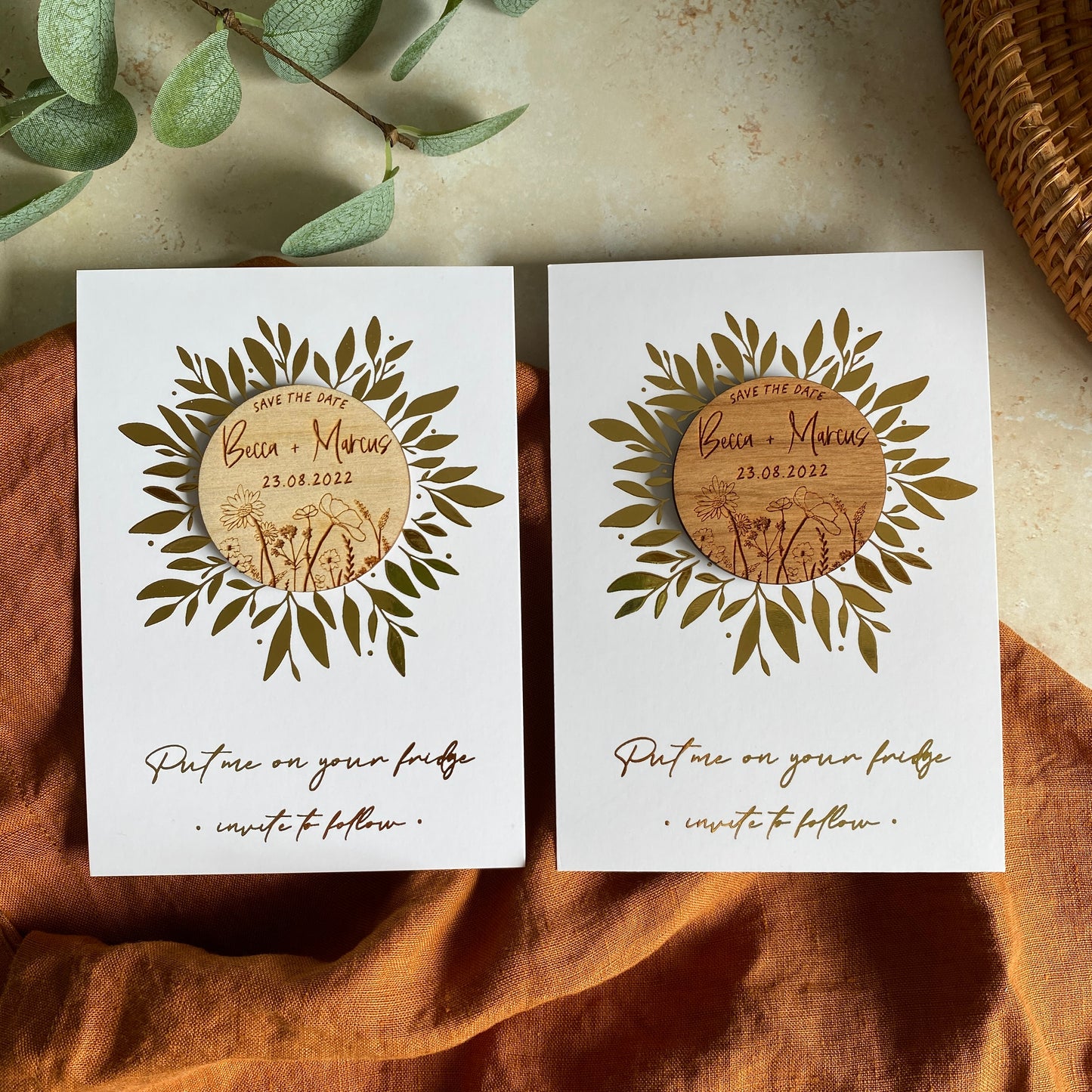 Wild Flower Save The Date Magnet