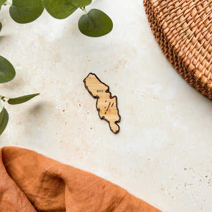 Isle of Bute Wooden Magnet