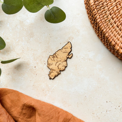 Isle of Lewis & Harris Wooden Magnet