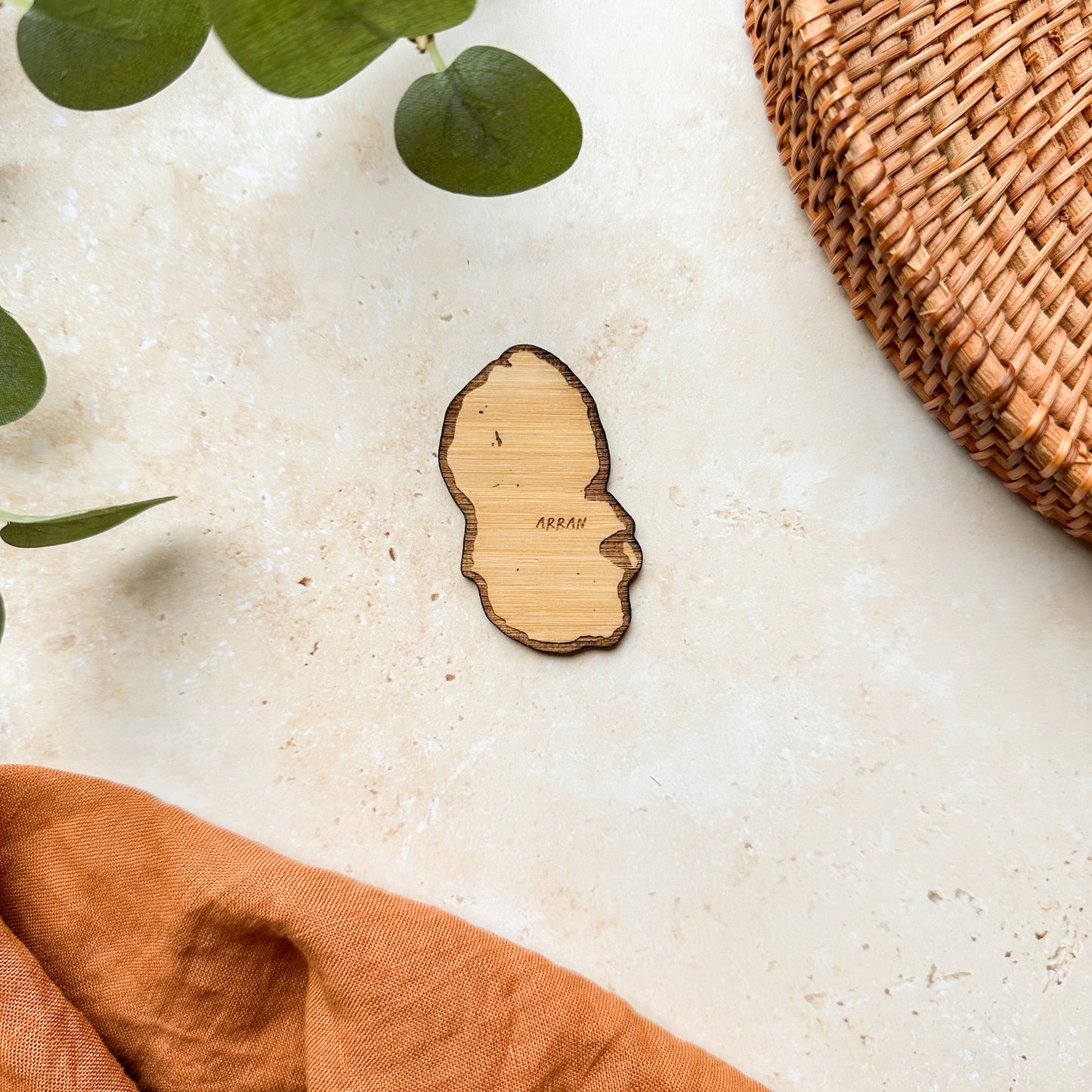 Isle of Arran Wooden Magnet