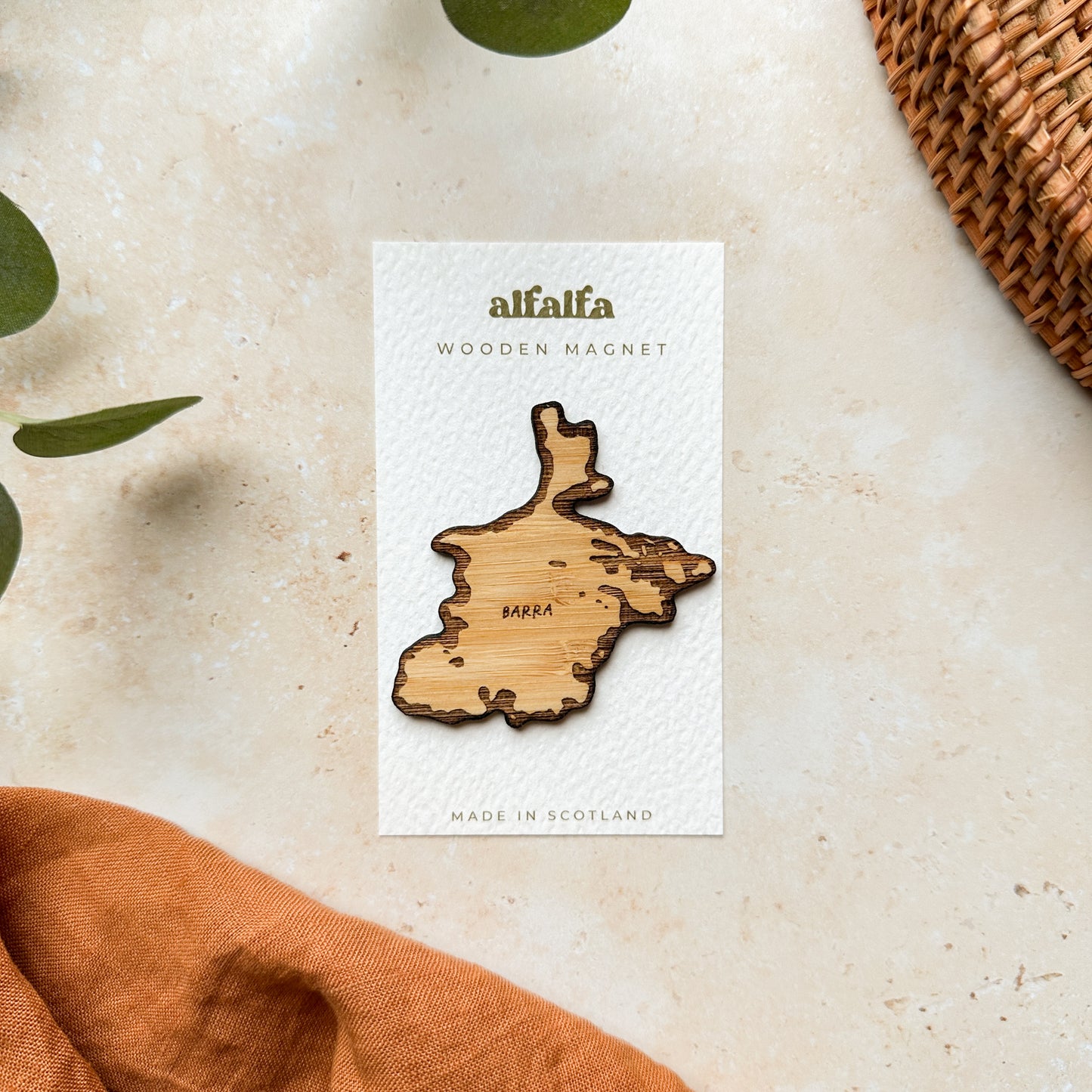 Isle of Barra Wooden Magnet