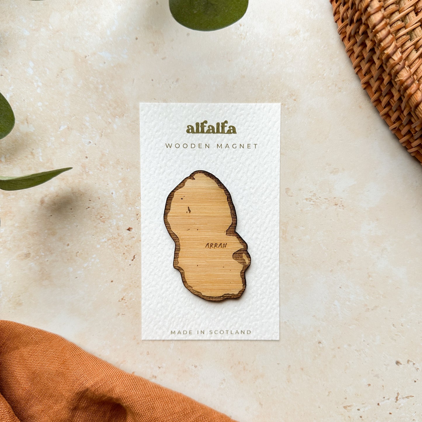 Isle of Arran Wooden Magnet