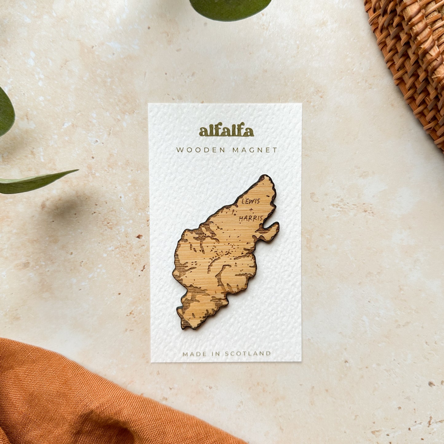 Isle of Lewis & Harris Wooden Magnet