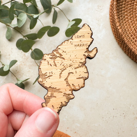 Isle of Lewis & Harris Wooden Magnet