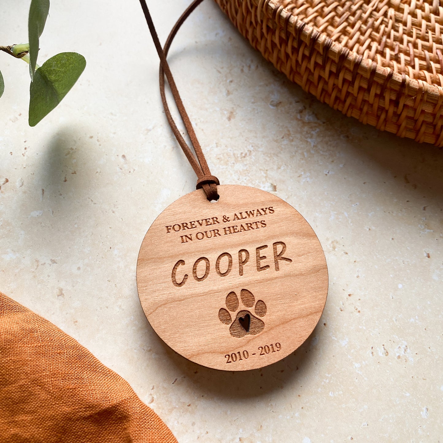 Pet Memorial Wooden Bauble