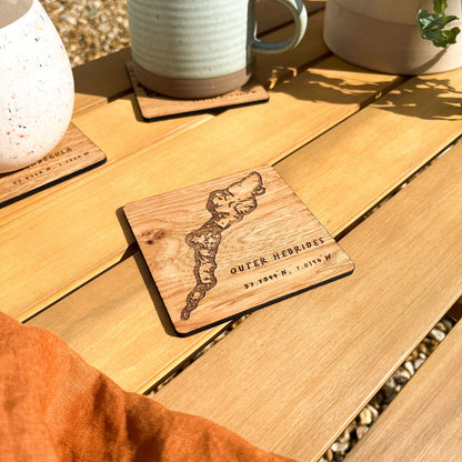 Outer Hebrides Wooden Coaster