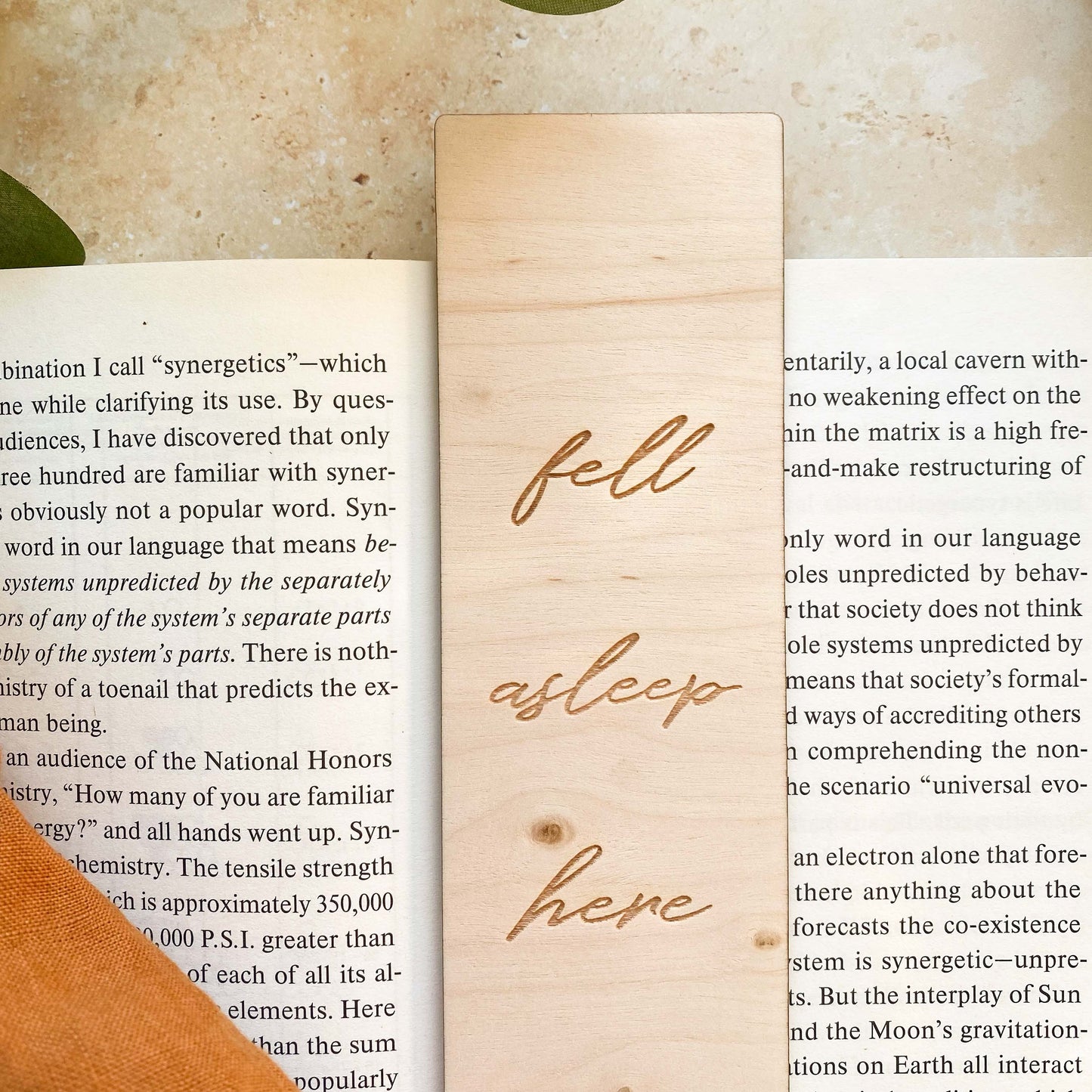 Fell Asleep Wooden Bookmark