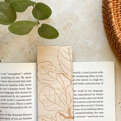 Ficus Wooden Bookmark