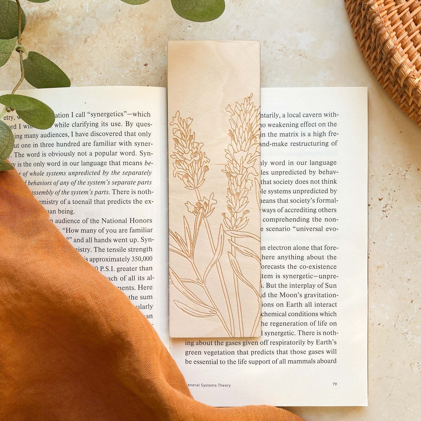 Lavender Wooden Bookmark