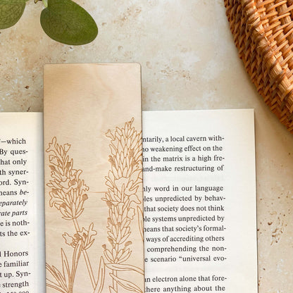 Lavender Wooden Bookmark