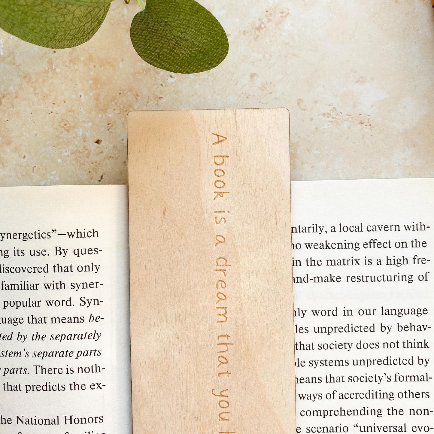 Neil Gaiman Quote Wooden Bookmark