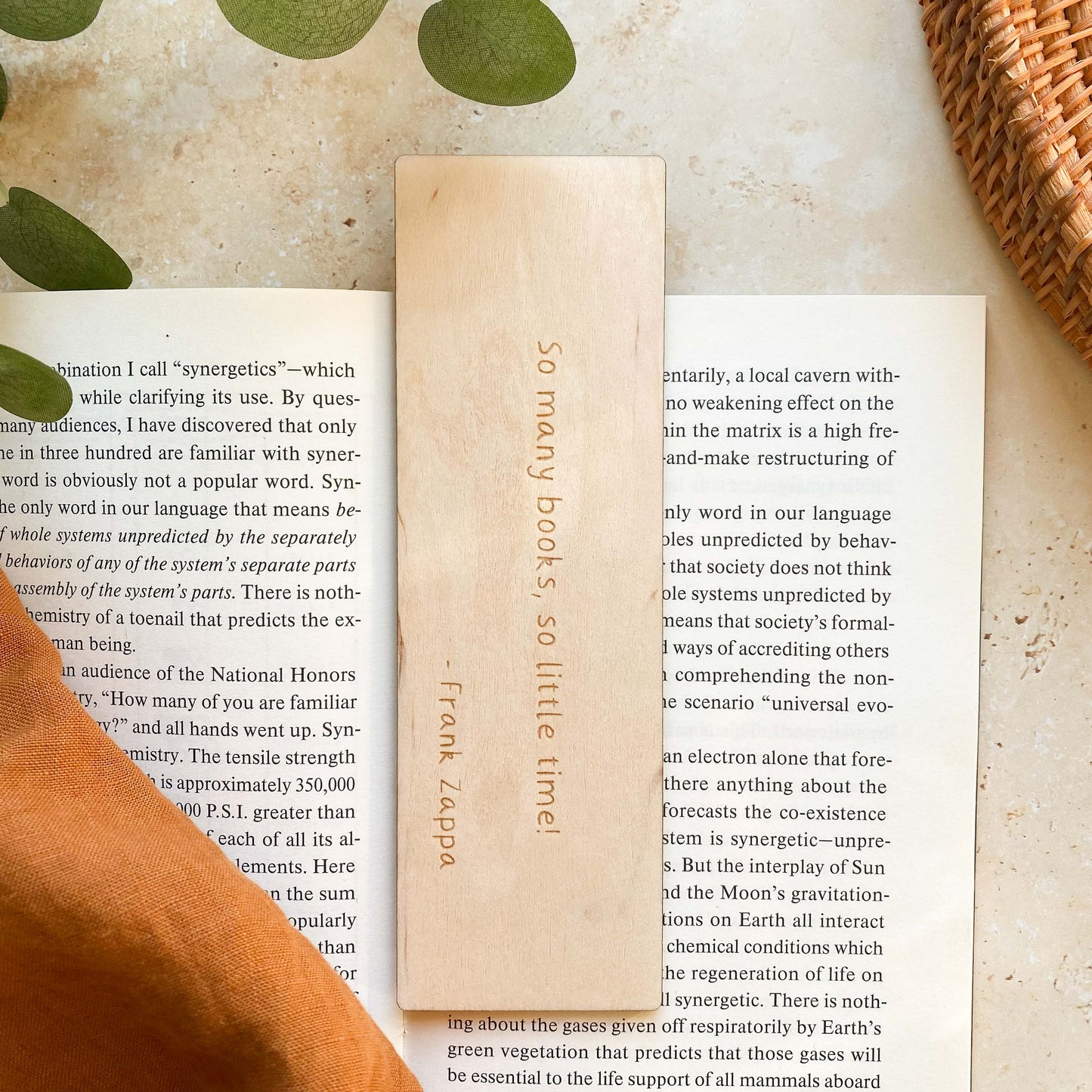 Frank Zappa Quote Wooden Bookmark