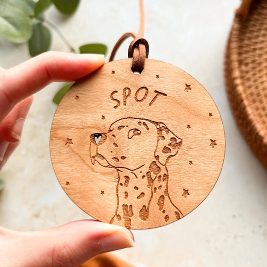 Dalmatian Wooden Christmas Bauble