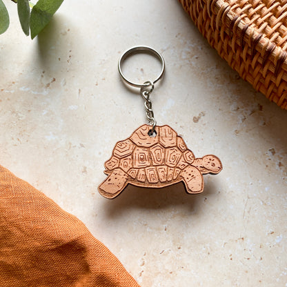 Turtle Wooden Keyring