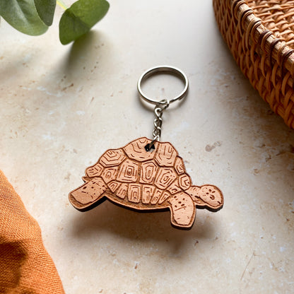 Turtle Wooden Keyring