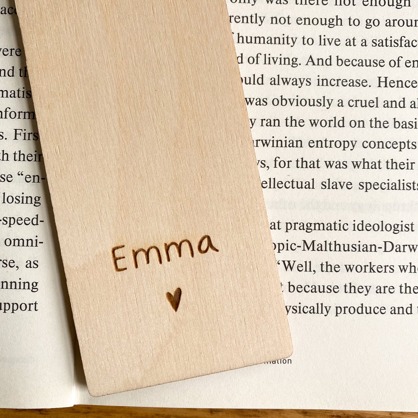 Neil Gaiman Quote Wooden Bookmark