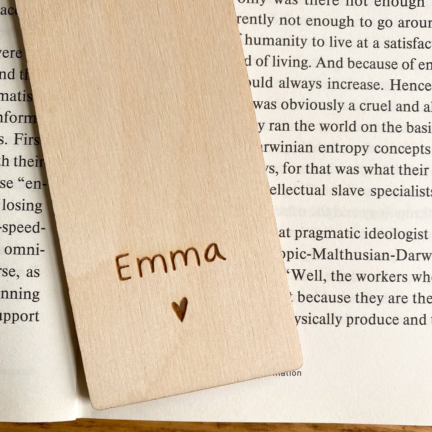 Fern Wooden Bookmark