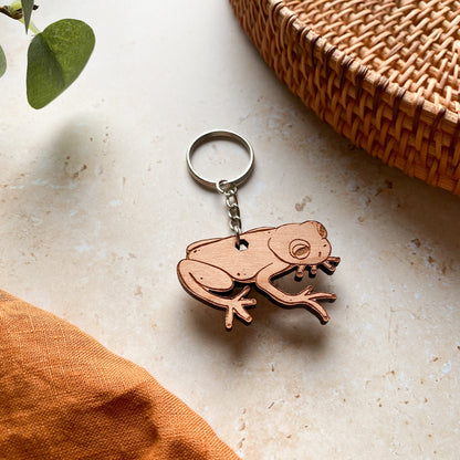 Frog Wooden Keyring